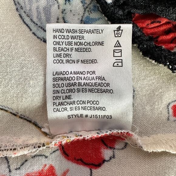 Patrons Of Peace Mini Floral Dress Size S Bohemian Artsy Ruffle Peasant Western - Picture 9 of 11